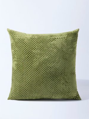 Westside Home Green Popcorn Textured Cushion Cover