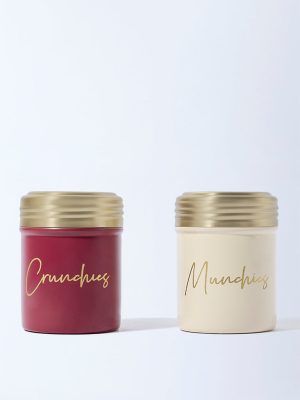 Westside Home Multicolour Crunchies and Munchies Containers (Set of 2)