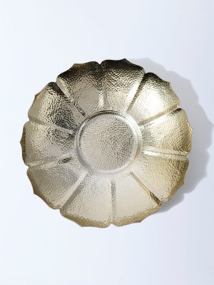 Westside Home Gold Lotus Hammered Platter