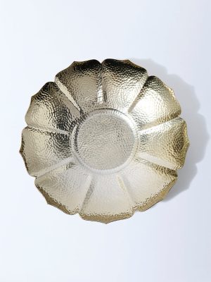 Westside Home Gold Lotus Hammered Platter