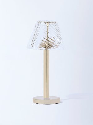 Westside Home Gold Metal Tealight Candle Holder with Glass Shade