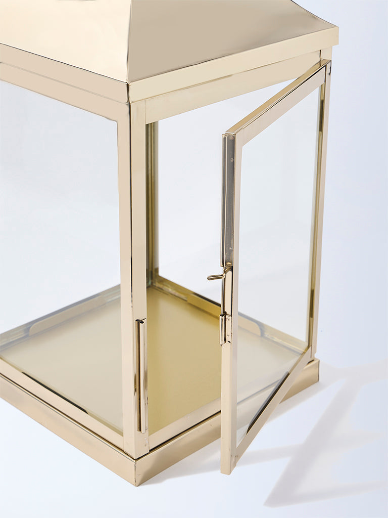 Westside Home Gold Metal Lantern - Image 3