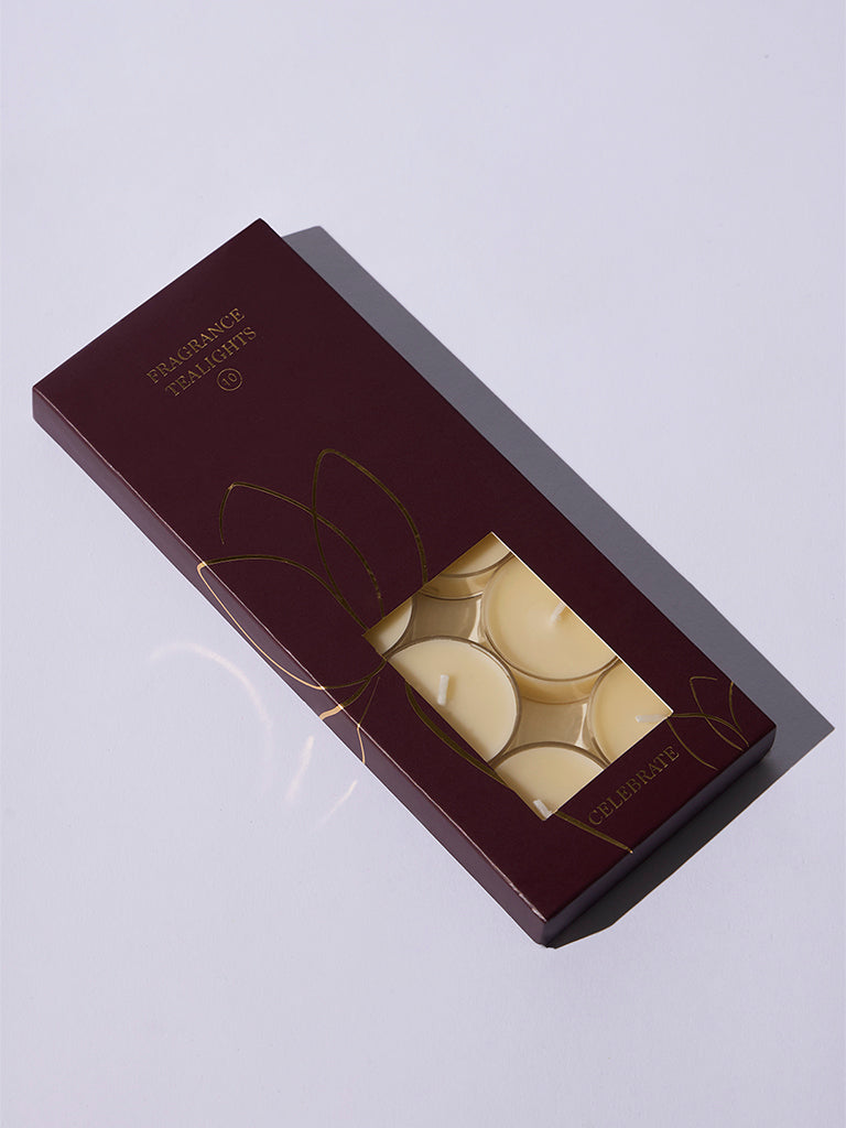 Westside Home Celebrate Ivory Tealights (Set of 10) - Festive Season Gift - Image 4