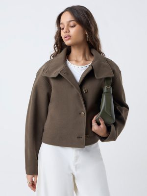 LOV Dark Olive Solid Jacket