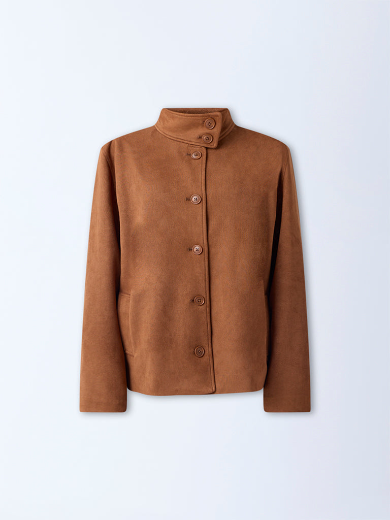 LOV Tan Suede Jacket - Image 5