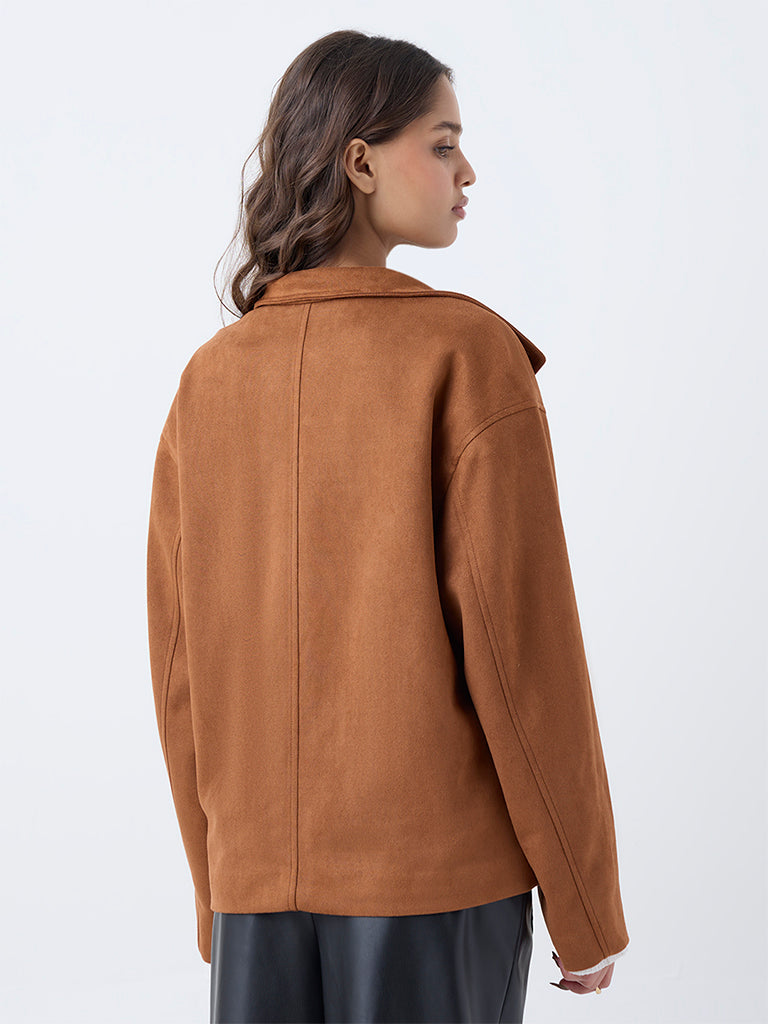 LOV Tan Suede Jacket - Image 4