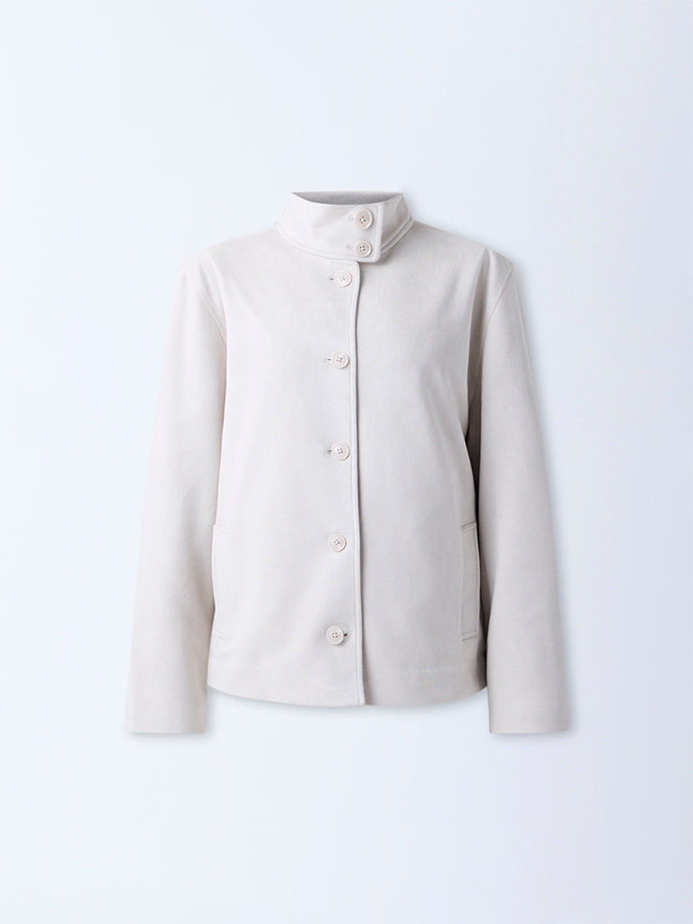 LOV Off-White Suede Jacket - Image 5