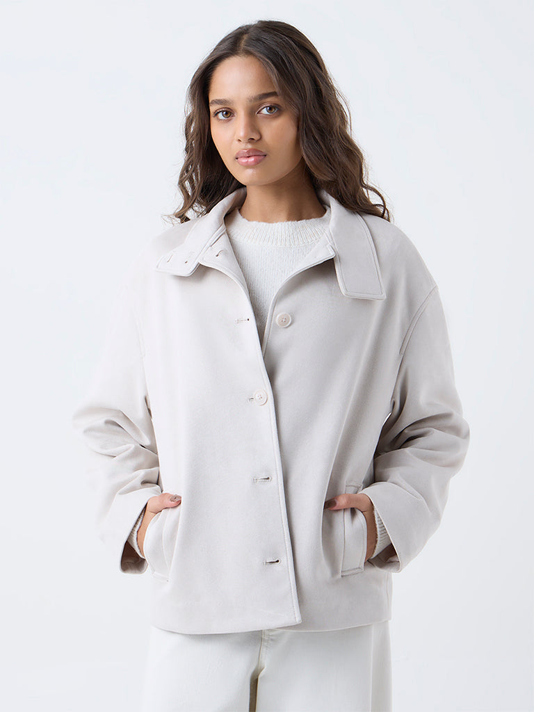 LOV Off-White Suede Jacket - Image 2