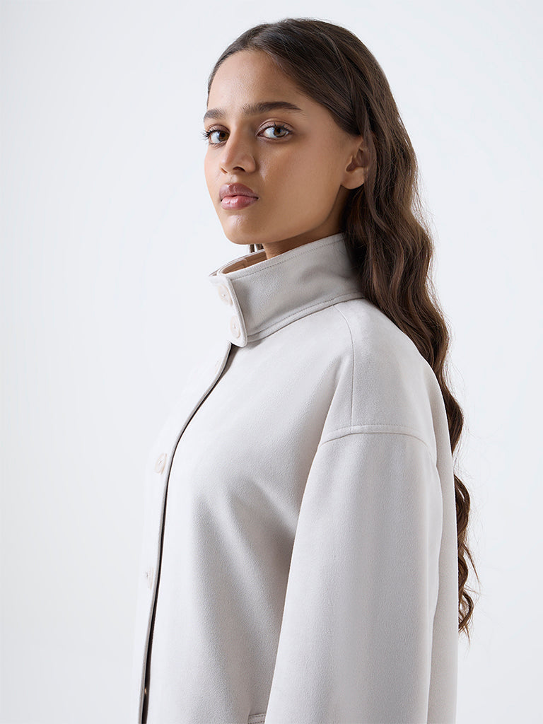 LOV Off-White Suede Jacket - Image 3