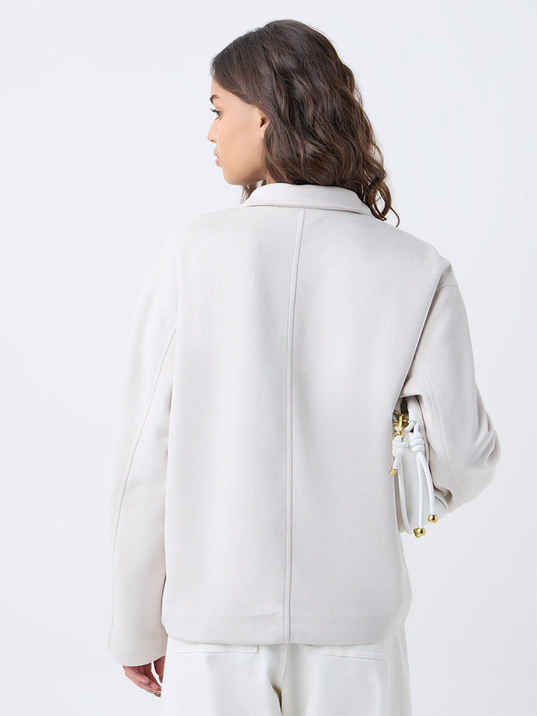 LOV Off-White Suede Jacket - Image 4
