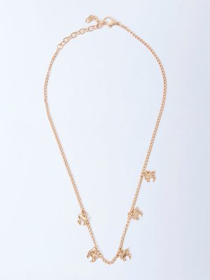 Westside Accessories Gold Horse Charm Necklace