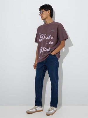 Nuon Dark Blue Slim-Fit Mid-Rise Jeans