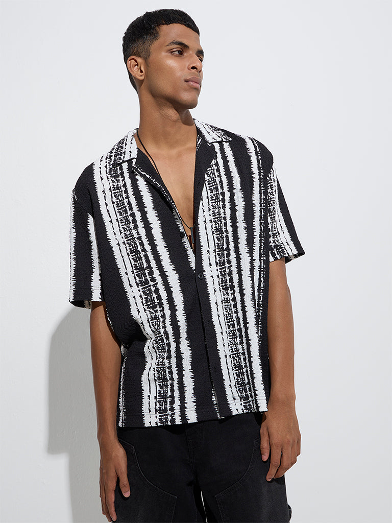 Nuon Off-White Tie-Dye Design Relaxed-Fit Shirt - Image 2