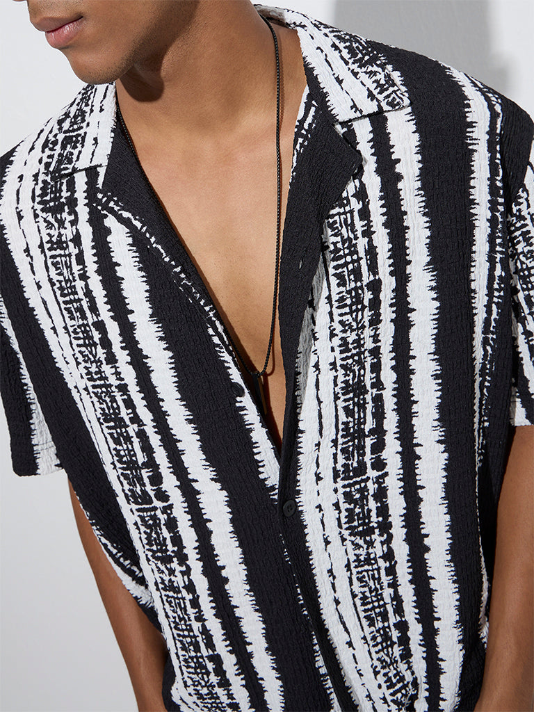 Nuon Off-White Tie-Dye Design Relaxed-Fit Shirt - Image 3