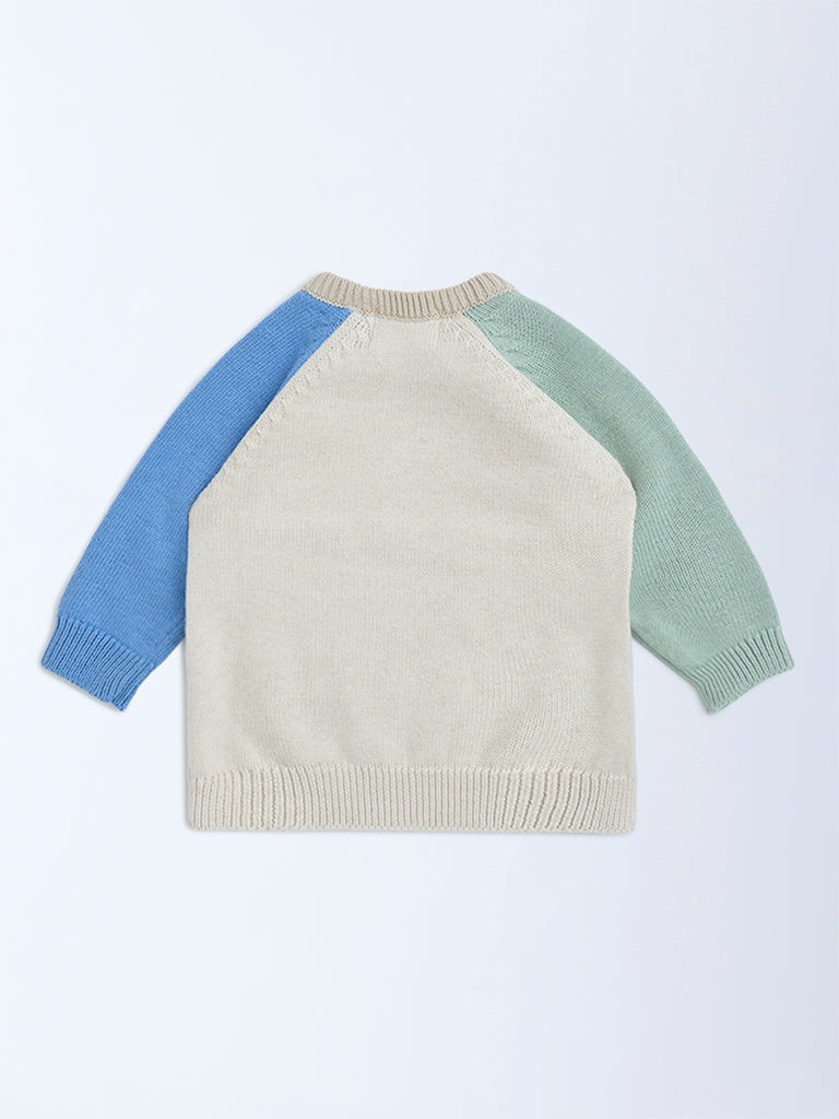 HOP Baby Multicolour Animal Design Cotton Sweater - Image 3