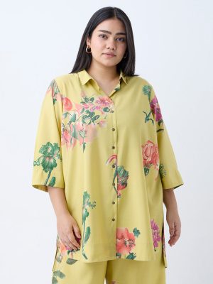 Diza Yellow Floral Pattern Tunic