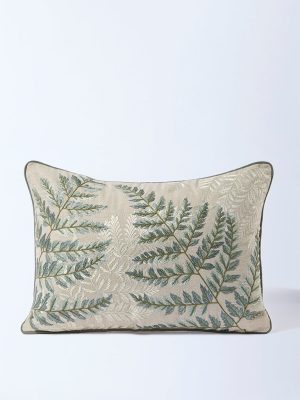 Westside Home Sage Botanical Design Cushion Cover