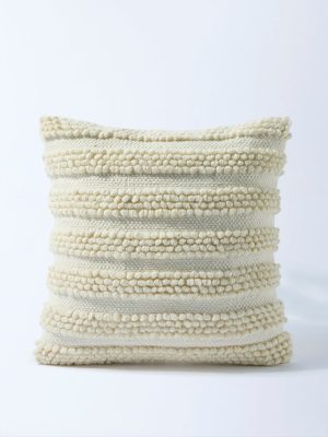 Westside Home White Popcorn Textured Cushion Cover