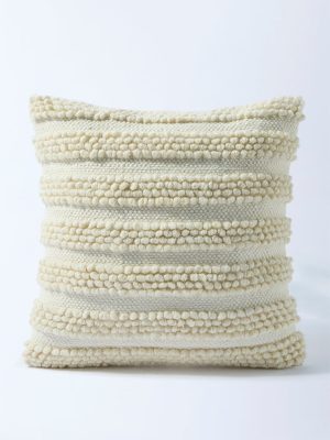 Westside Home White Popcorn Textured Cushion Cover