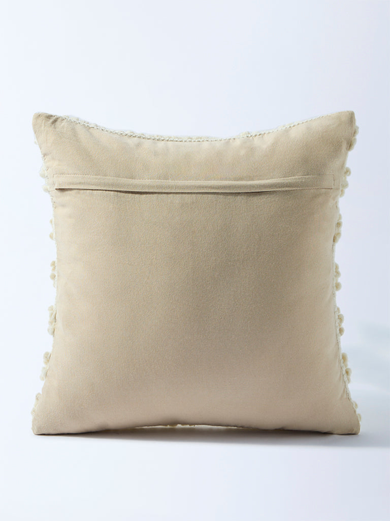 Westside Home White Popcorn Textured Cushion Cover - Image 2