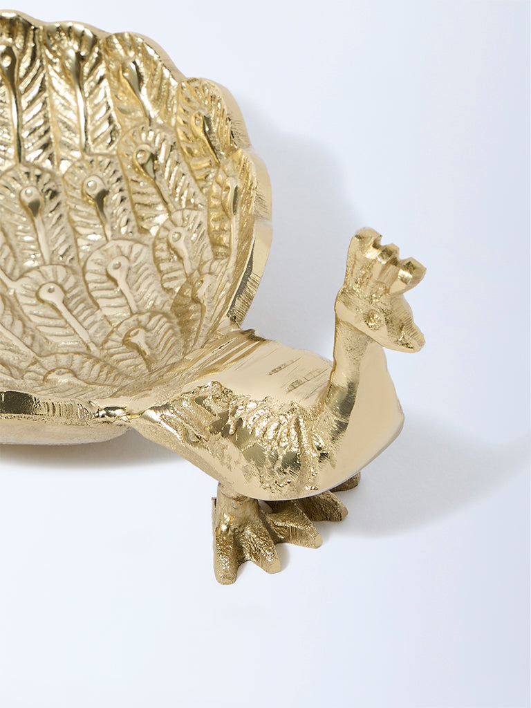 Westside Home Gold Peacock Platter - Image 3