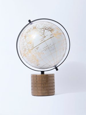 Westside Home White Globe Decorative Object