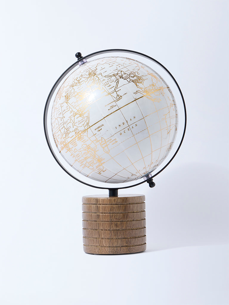 Westside Home White Globe Decorative Object