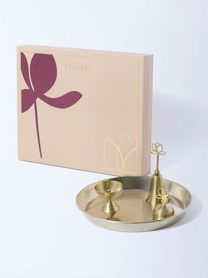Westside Home Gold Puja Thali Set - Festive Season Gift