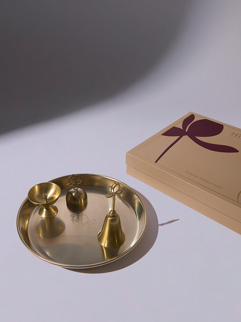 Westside Home Gold Puja Thali Set - Festive Season Gift - Image 2