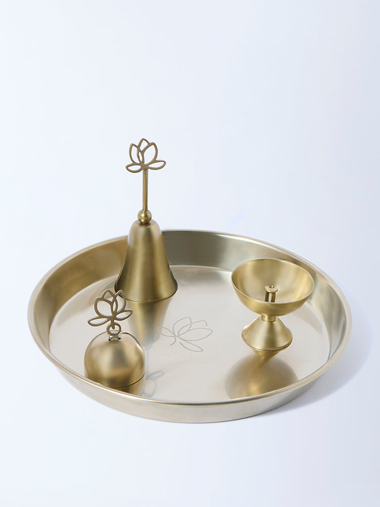 Westside Home Gold Puja Thali Set - Festive Season Gift - Image 4