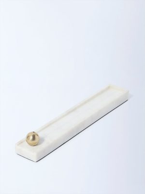 Westside Home White Marble Incense Holder