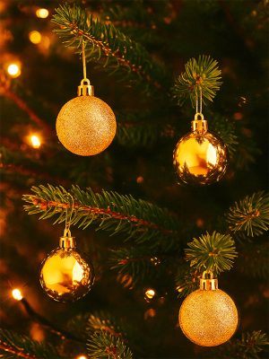 Westside Home Gold Baubles Christmas Decoration (Set of 24)