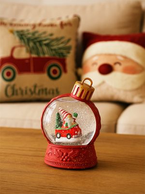 Westside Home Red Snow Globe Christmas Decoration