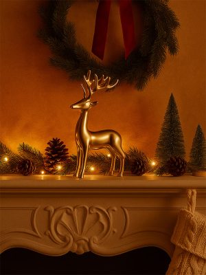 Westside Home Gold Reindeer Christmas Decoration