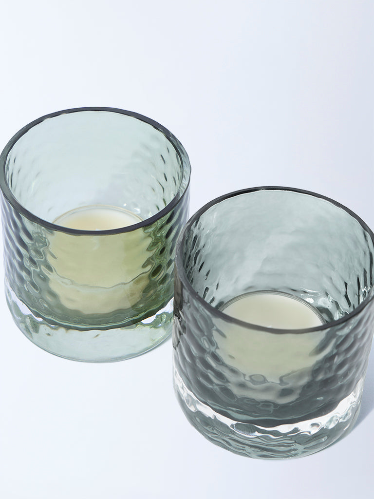 Westside Home Green Glass Votive Tealight Candle Holder (Set of 2) - Festive Season Gift - Image 3