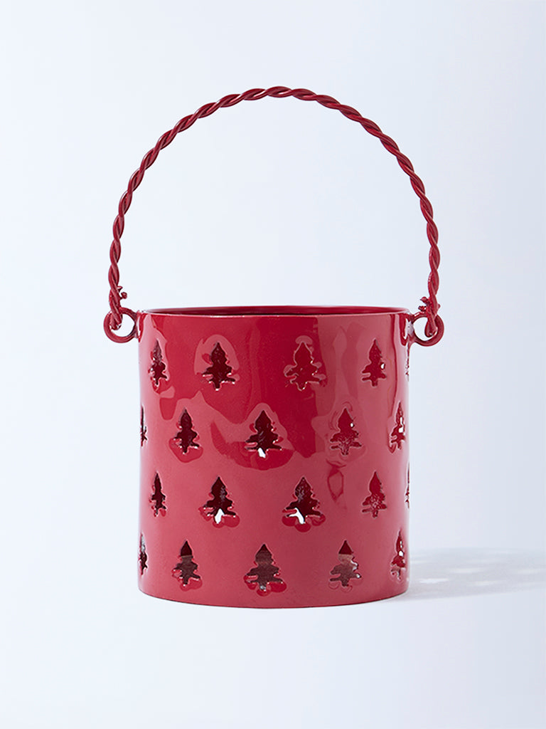 Westside Home Red Christmas Tree Tealight Candle Holder - Image 2