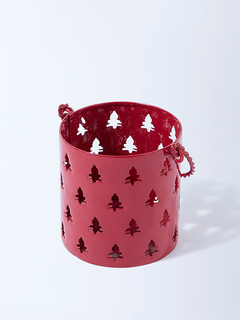 Westside Home Red Christmas Tree Tealight Candle Holder - Image 3