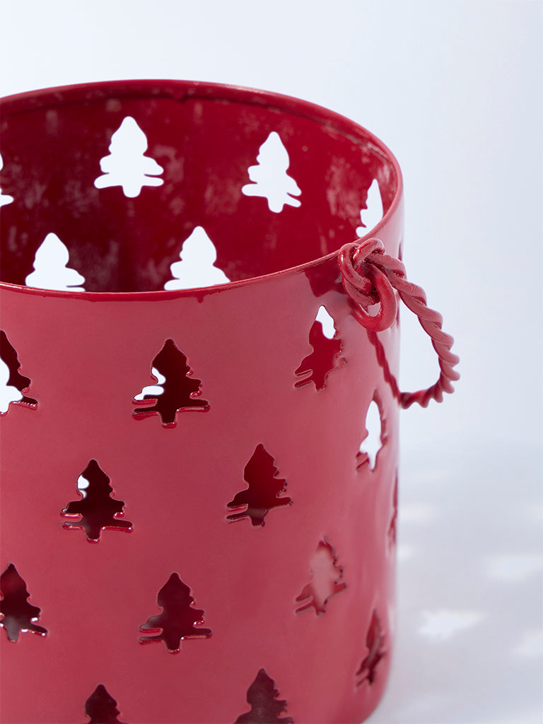 Westside Home Red Christmas Tree Tealight Candle Holder - Image 4