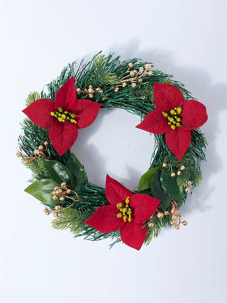 Westside Home Green Candle Wreath Christmas Decoration - Image 2