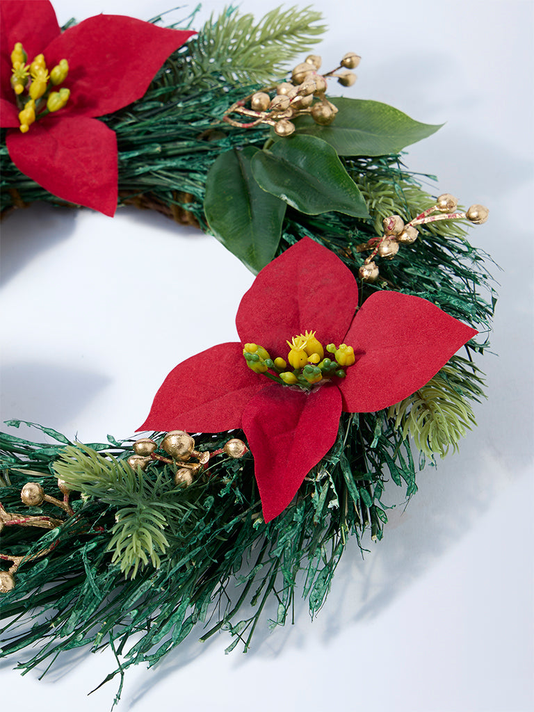 Westside Home Green Candle Wreath Christmas Decoration - Image 4