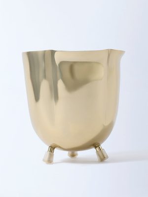 Westside Home Gold Scalloped Planter