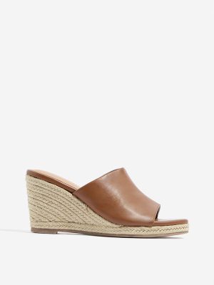 LUNA BLU Dark Brown Wedge Sandals