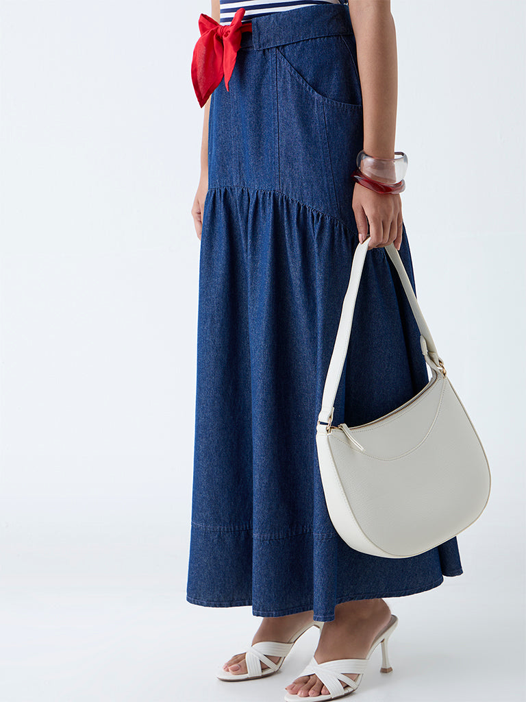 LOV Dark Blue High-Rise Denim Skirt - Image 2