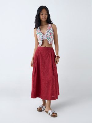 Bombay Paisley Multicolour Floral Reversible Cotton Vest Top