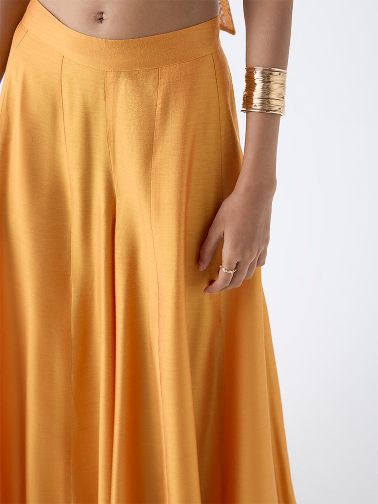 Vark Mustard Solid Palazzos - Image 3