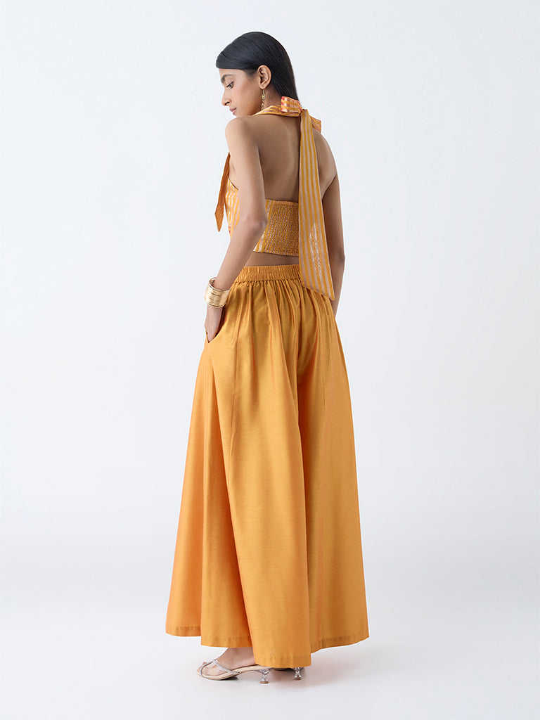 Vark Mustard Solid Palazzos - Image 4