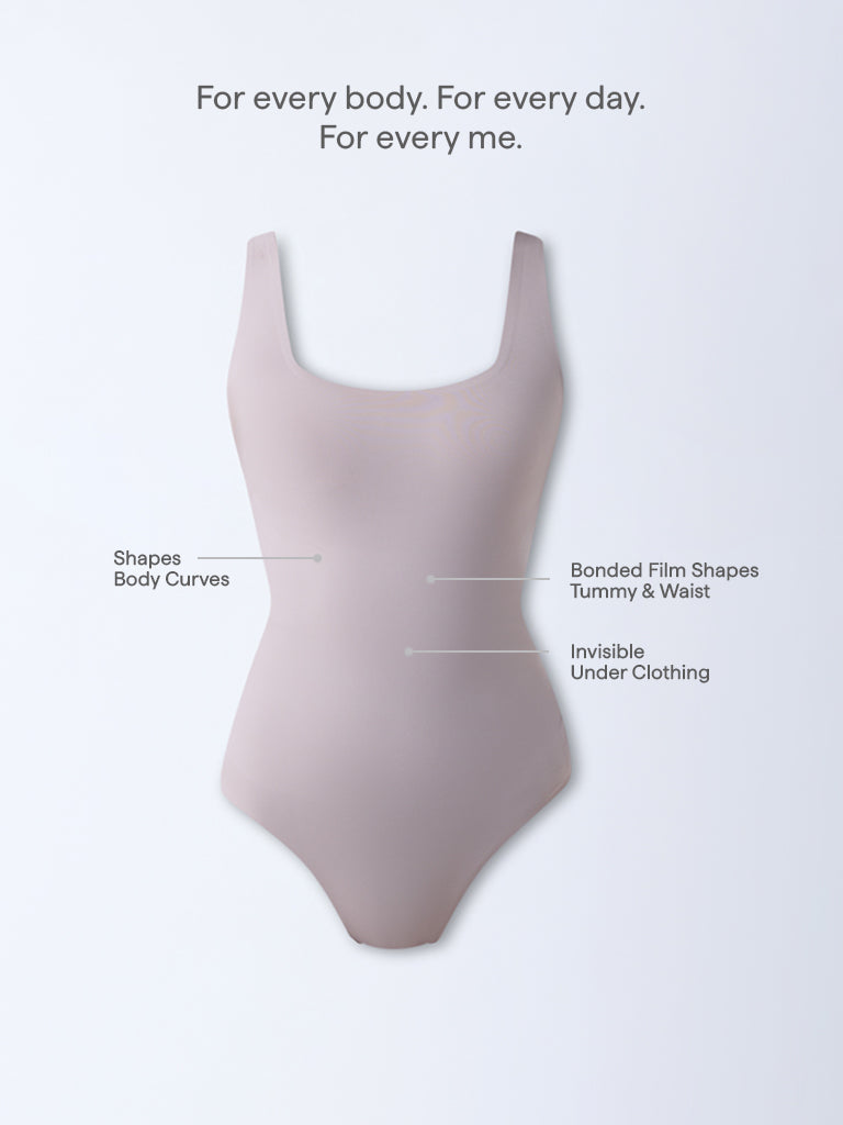 Wunderlove Fygure Firm Control Dusty Beige Shapewear Bodysuit - Image 5