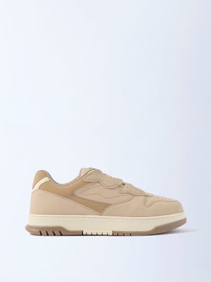 SOLEPLAY Beige Perforated Chunky Sneakers