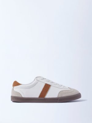 SOLEPLAY Beige Suede Lace-Up Sneakers