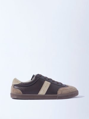 SOLEPLAY Dark Brown Suede Lace-Up Sneakers